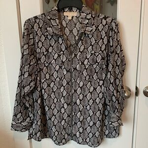 Michael Kors Plus Size Snakeskin silky blouse! Like new!